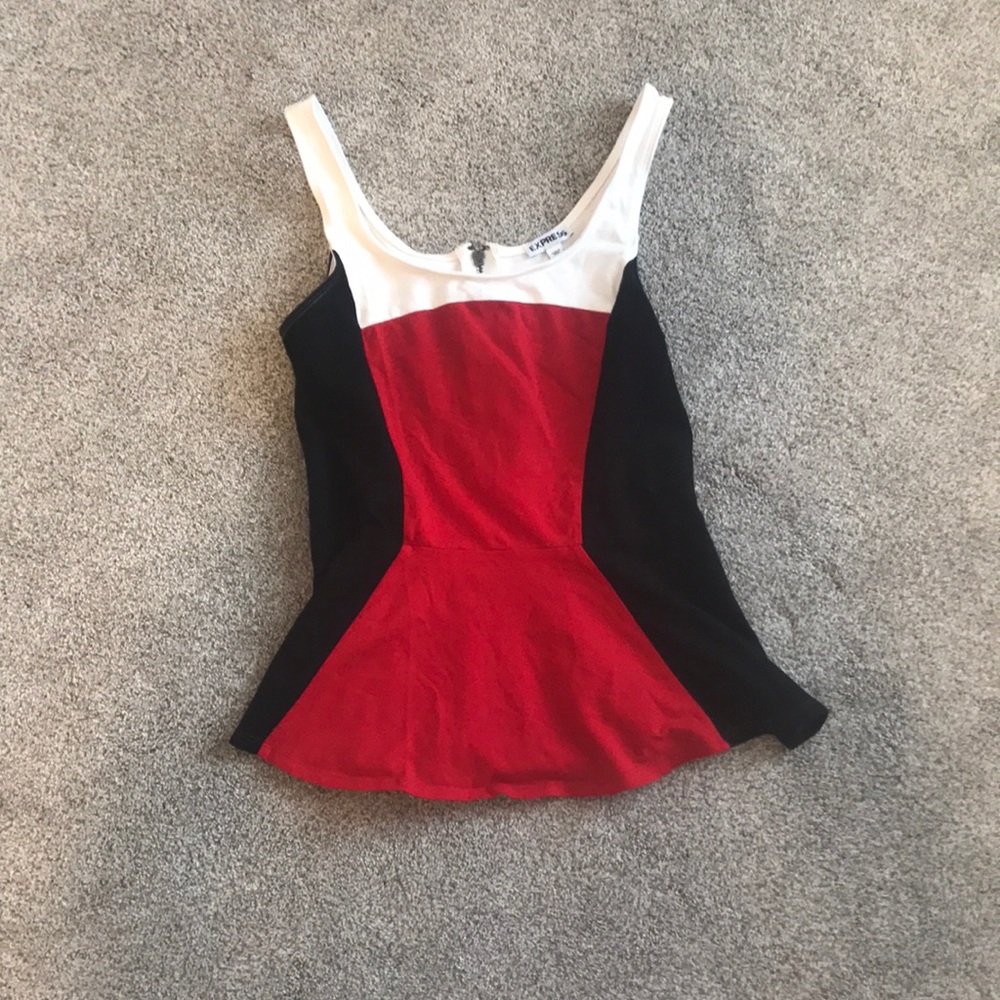 Color black,red, and white